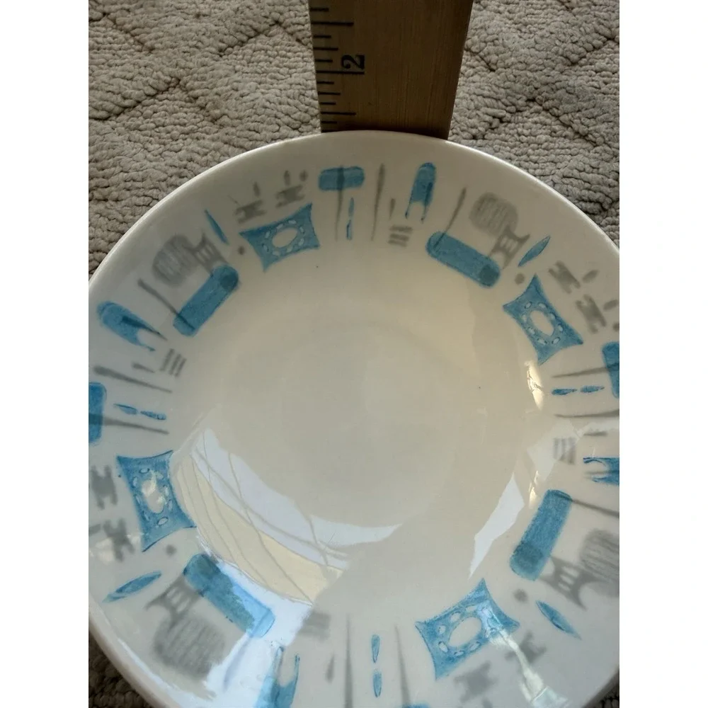 Vintage Royal China Blue Heaven Berry Bowl Atomic Retro Blue Gray